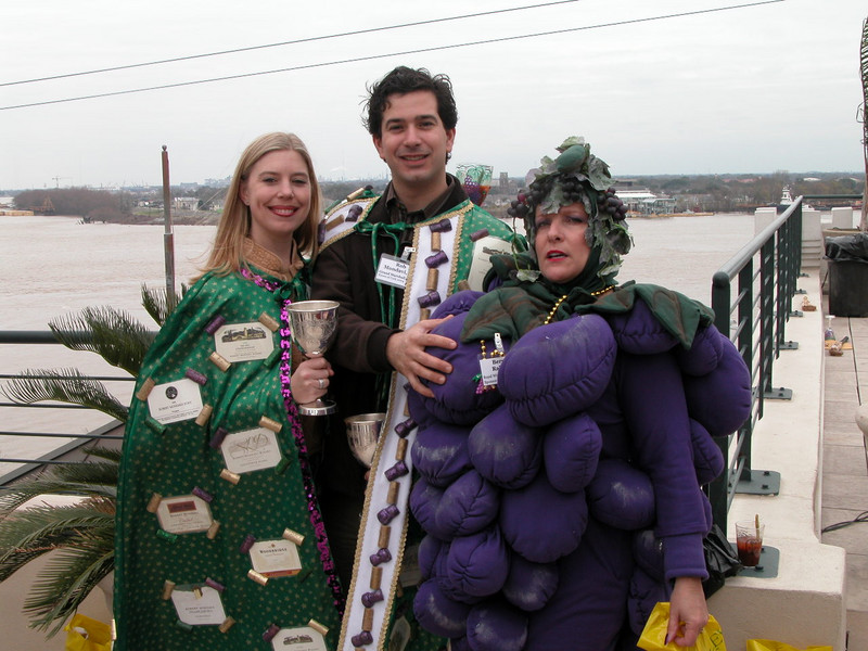 The Grand Marshall Rob Mondavi, Lydia Mondavi, and Bernie the Grapes
